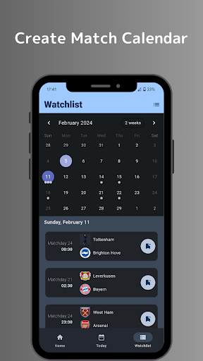 Matchday - Football Calendar Screen 3