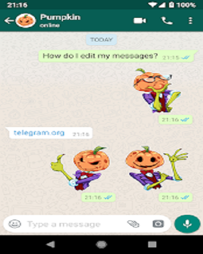 Android application Halloween Stickers: wasticker screenshort