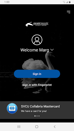 Android application Swan Valley CU Mobile App screenshort