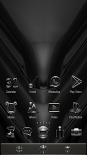 Zrzut ekranu motywu AMETAL Ciemny Xperia