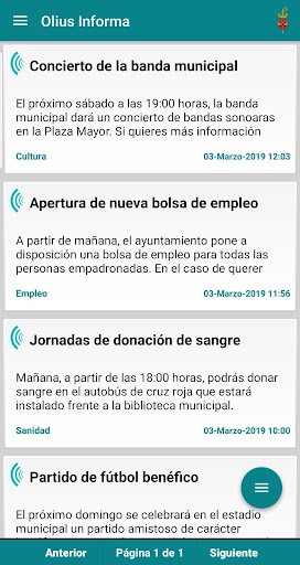 Android application Olius Informa screenshort
