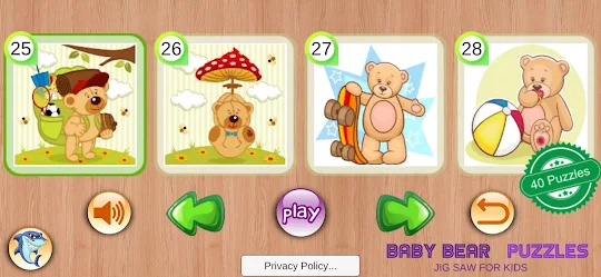 Baby Bear Puzzles Toddlers & J
