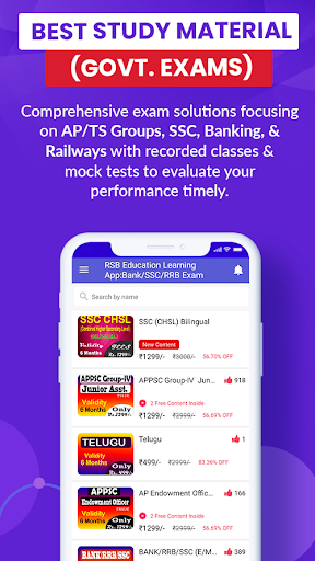 Android application RSB Education: AP/TS/BANK/SSC​ screenshort