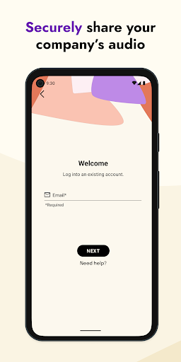 Android application Storyboard - Private Podcasts screenshort