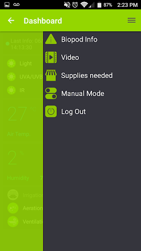 Android application Biopod screenshort