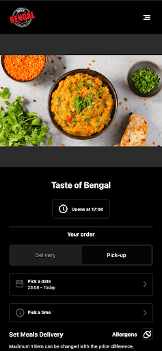 Android application Taste of Bengal screenshort