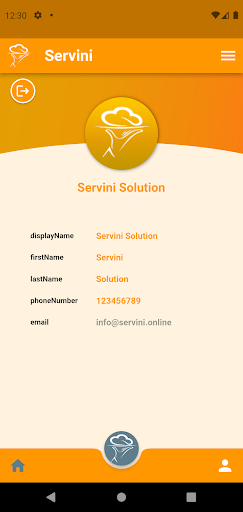 Android application Servini screenshort