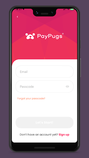 Android application PayPugs screenshort