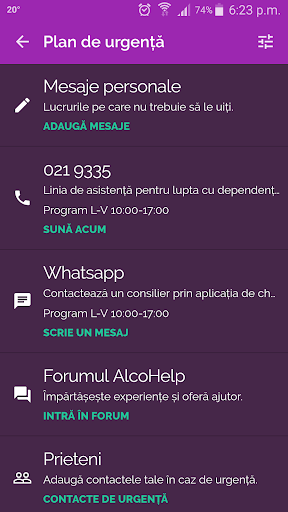 ALCOHELP Screen 3
