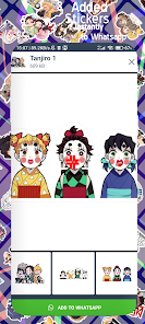 Captura 15 Pegatinas Tanjiro KNY para WA android