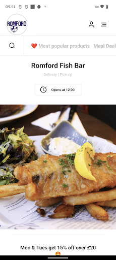 Android application Romford Fish Bar screenshort
