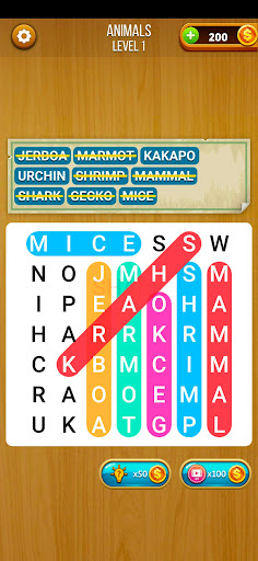 Android application Word Search: Hidden Words screenshort