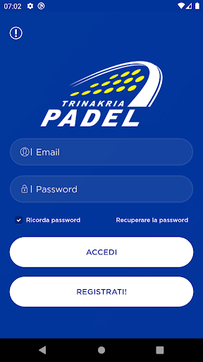 Android application Trinakria Padel screenshort