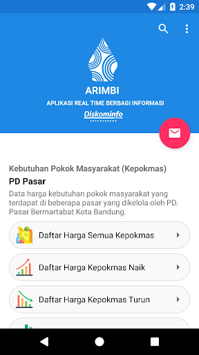 Android application ARIMBI Kota Bandung screenshort