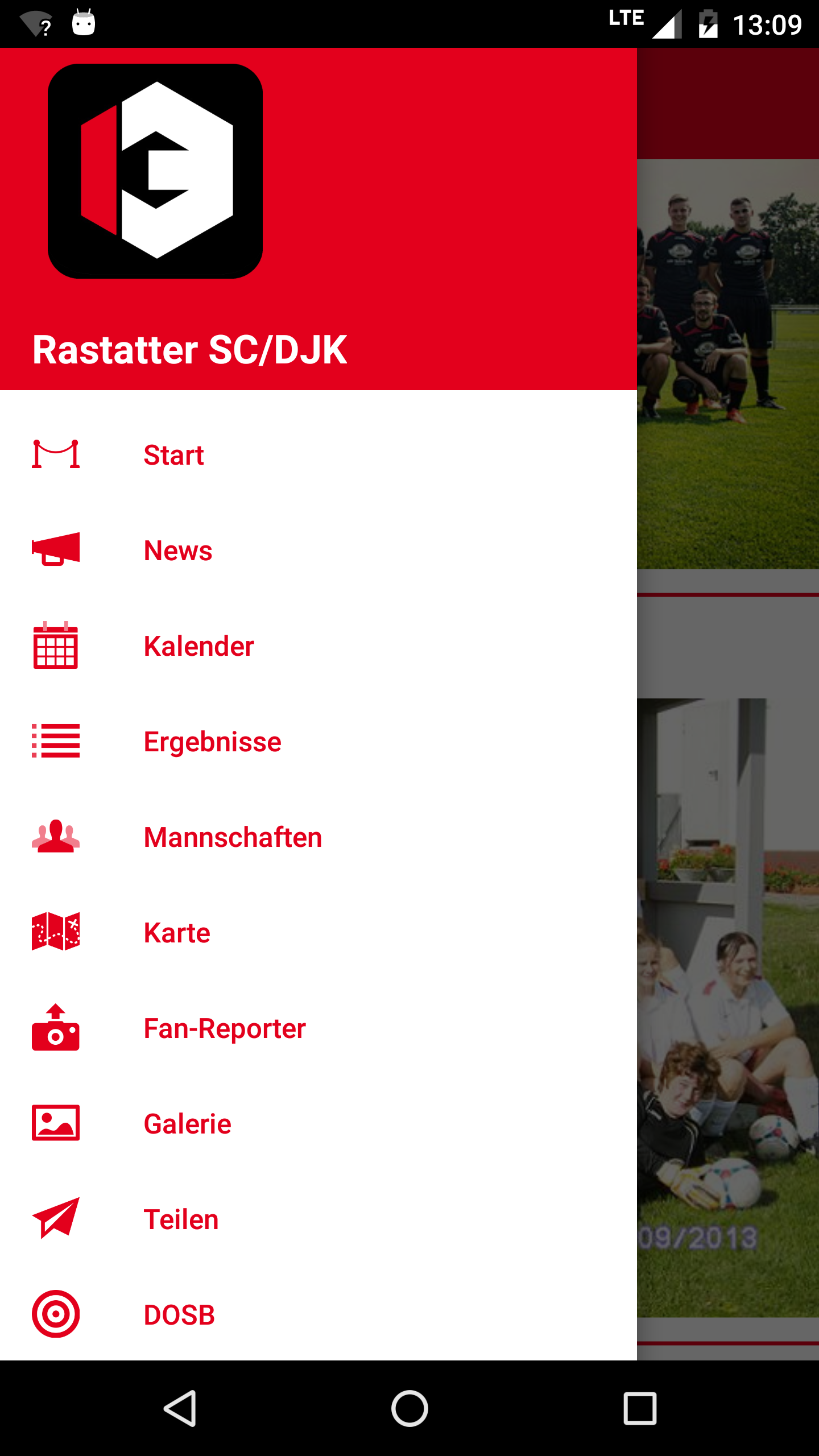 Android application Rastatter SC/DJK screenshort
