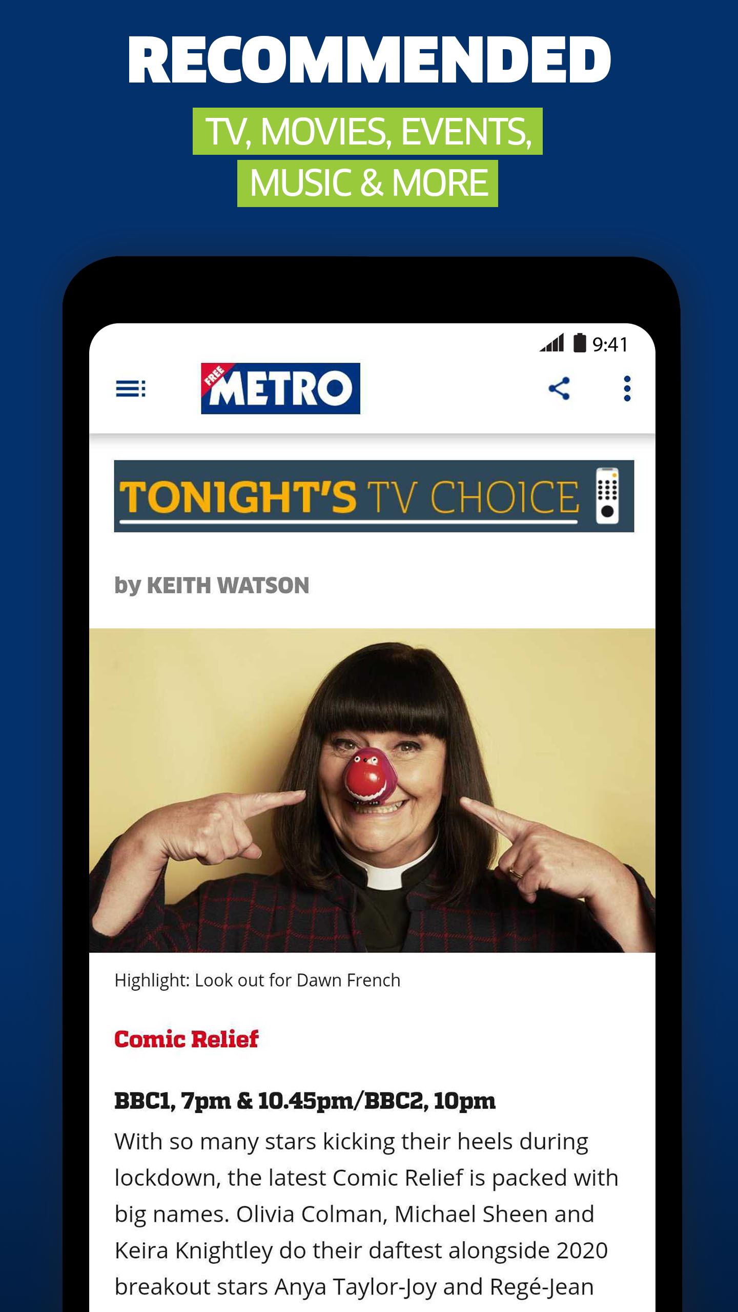 Android application UK News App | Daily Newspaper & Puzzles | Metro screenshort