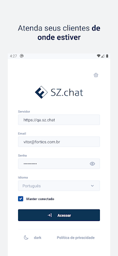 Android application SZ.chat screenshort