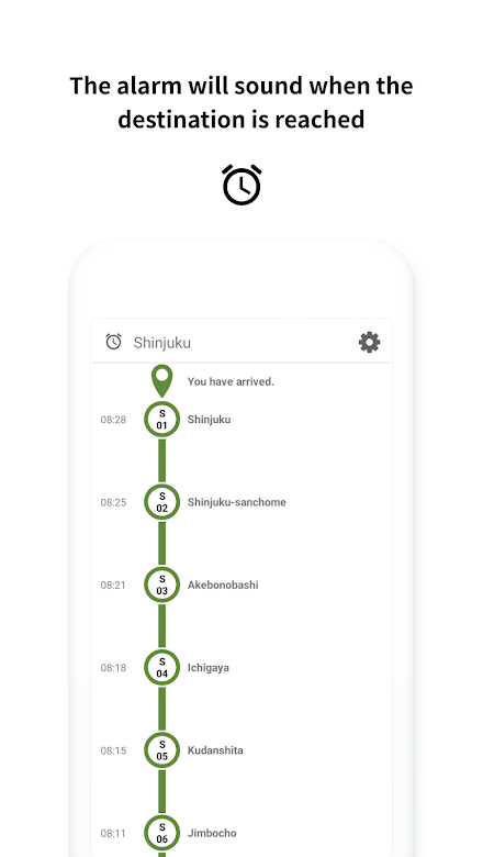 Tokyo Subway Alarm Screen 3
