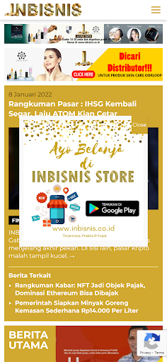 Android application INBISNIS TERNATE screenshort