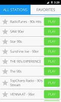 screenshot of 90s Music Radio Pro