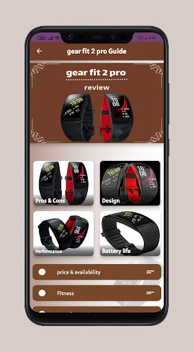 Android application Gear fit 2 pro Guide screenshort