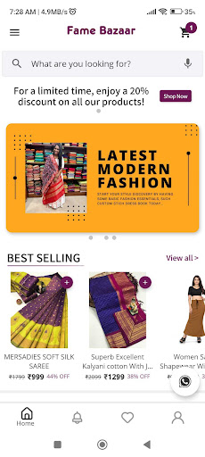 Android application Fame Bazaar screenshort