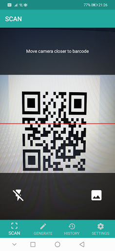 Android application Barcode Scanner - QR Genarator screenshort