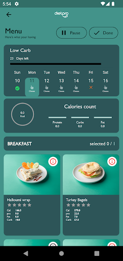 Android application Dietpro screenshort