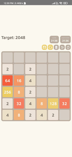 Canvas 2048 Screen 2