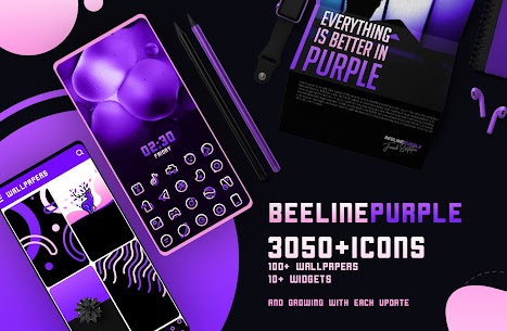 BeeLine Purple Iconpack APK (PAID) Download Latest 1