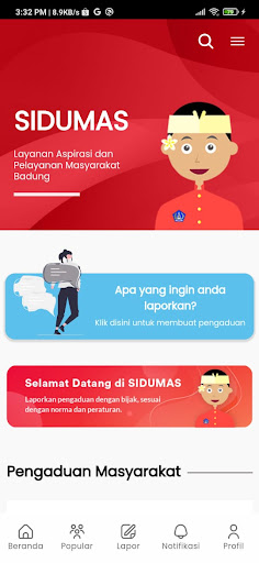 Android application Sidumas Badung screenshort
