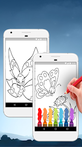 Butterfly colouring pages game