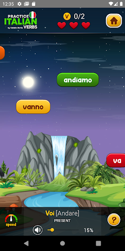Android application Learn Italian Verbs Game screenshort