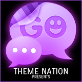GO SMS Theme Purple Neon icon