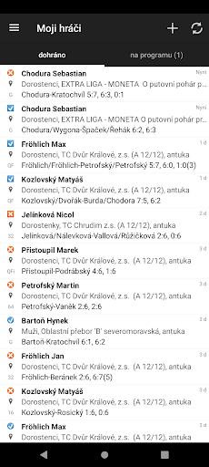 Android application ČTS screenshort
