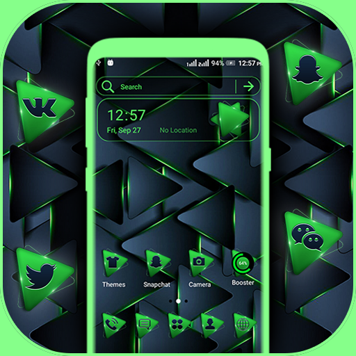 Neon Triangle Launcher Theme  Icon