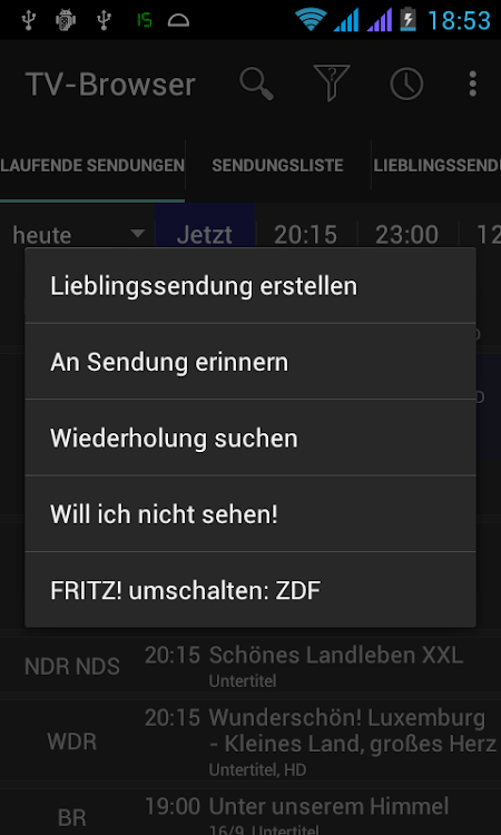 TV-Browser Switch FRITZ! DVB-C - 0.5 - (Android)