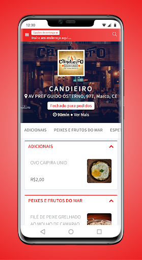 Android application Candieiro screenshort