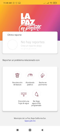 Android application App La Paz screenshort