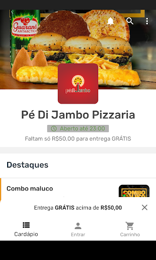 Android application Pé Di Jambo Pizzaria screenshort