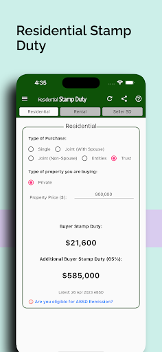 Stamp Duty Singapore screenshot 2