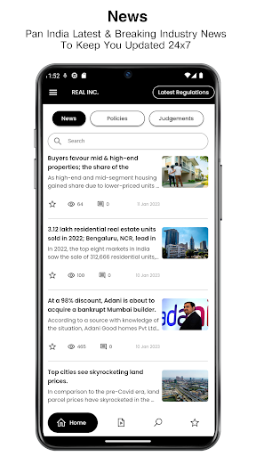Android application Real Inc. screenshort