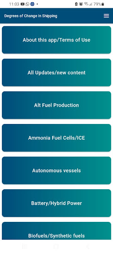 Android application Degrees of Change screenshort