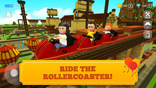 Roller Coaster Craft: Blocky Building & RCT Games  screenshots 2