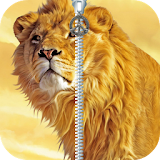 Lion of jung zipper icon
