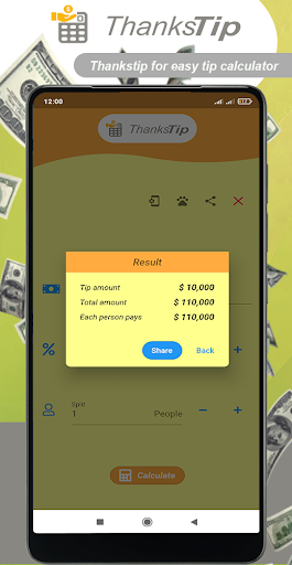 Thankstip Tip Calculator Screen 3