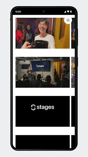 Android application Stages Events screenshort