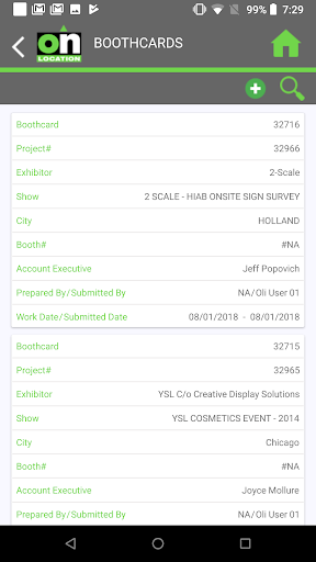 Android application On Location App screenshort