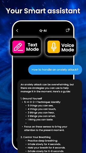 Screenshot of Q-AI Chatbot Assistant
