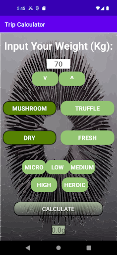 Mushroom Calculator Screen 3